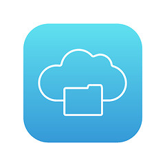 Image showing Cloud computing line icon.