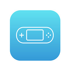 Image showing Game console gadget line icon.