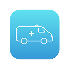 Image showing Ambulance car line icon.