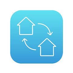 Image showing House exchange line icon.