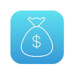 Image showing Money bag line icon.