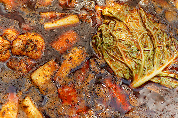 Image showing Goulash in cauldron