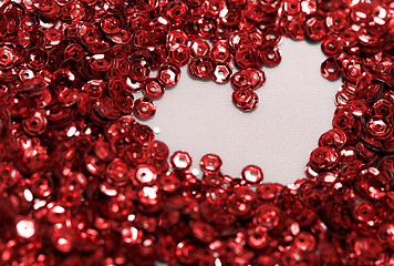 Image showing Red sequin