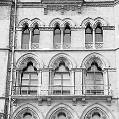 Image showing old wall architecture in london england windows and brick exteri