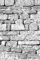 Image showing italy  and cracked  step   brick in    old wall texture material