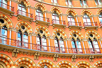 Image showing old architecture in  windows and    wall