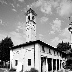 Image showing column old architecture in italy europe milan religion       and