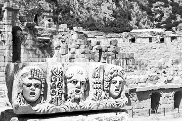 Image showing  in  myra turkey europe old roman necropolis and indigenous tomb