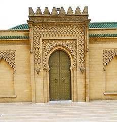 Image showing the   chellah  in morocco africa  old roman door