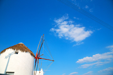 Image showing old mill in santorini greece europe  sky