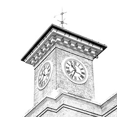 Image showing old architecture in london england windows and brick exterior   