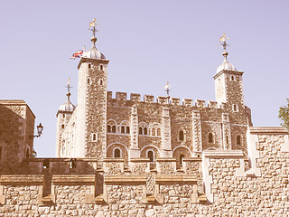 Image showing Retro looking Tower of London