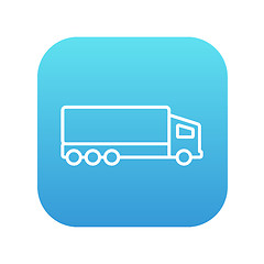 Image showing Delivery truck line icon.