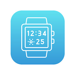 Image showing Smartwatch line icon.