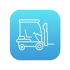 Image showing Forklift line icon.