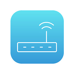 Image showing Wireless router line icon.