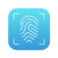 Image showing Fingerprint scanning line icon.