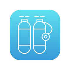 Image showing Oxygen tank line icon.