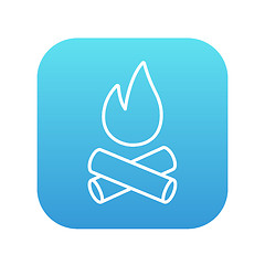 Image showing Campfire line icon.