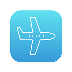 Image showing Flying airplane line icon.