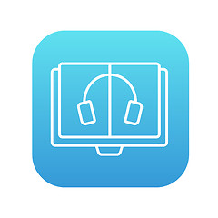 Image showing Audiobook line icon.