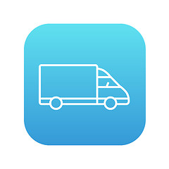 Image showing Delivery truck line icon.