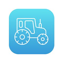 Image showing Tractor line icon.