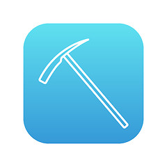 Image showing Ice pickaxe line icon.