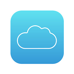 Image showing Cloud computing line icon.