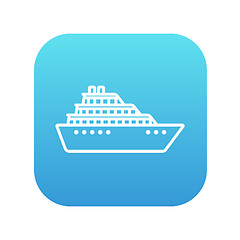 Image showing Cruise ship line icon.