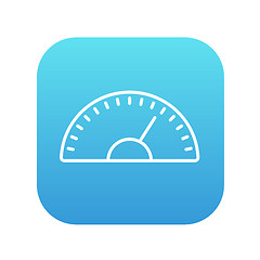 Image showing Speedometer line icon.