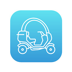 Image showing Rickshaw line icon.