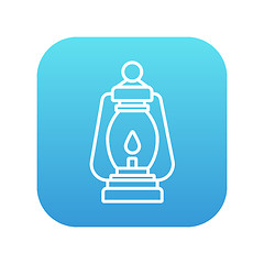 Image showing Camping lantern line icon.