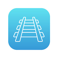 Image showing Railway track line icon.