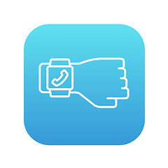 Image showing Smartwatch line icon.