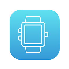 Image showing Smartwatch line icon.