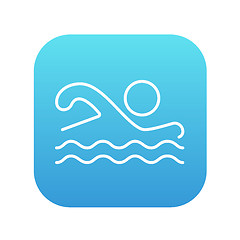 Image showing Swimmer line icon.