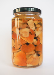 Image showing Porcini mushroom jar