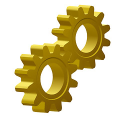 Image showing golden gears