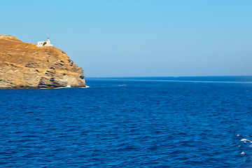 Image showing froth and foam greece from the boat  islands in mediterranean se