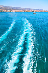 Image showing froth and foam greece from the  mediterranean  