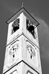 Image showing monument  clock tower in italy europe old  stone and bell