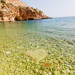 Image showing asia in thurkey antalya lycia way water rocks and sky near the n