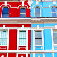 Image showing notting hill in london england old suburban and antique     wall