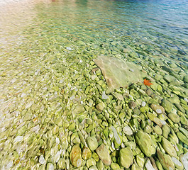 Image showing asia in thurkey antalya lycia way water rocks and sky near the n