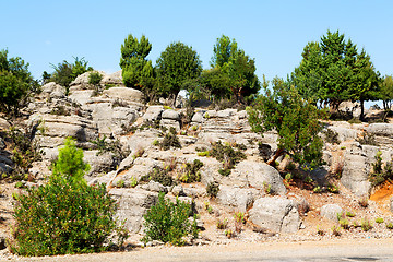 Image showing from the hill  turkey  ruins and nature 