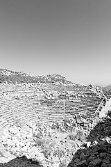 Image showing the old  temple and theatre in termessos antalya turkey asia sky