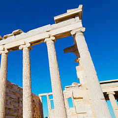 Image showing europe greece  acropolis athens   place  and  historical    in t