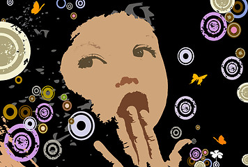 Image showing girl with circles