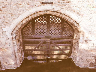 Image showing Retro looking Tower of London